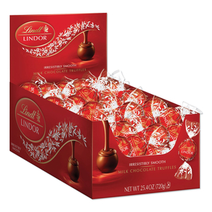 LINDOR MILK CHOCOLATE TRUFFLES, 25.4 OZ BOX, 60/BOX by Lindt