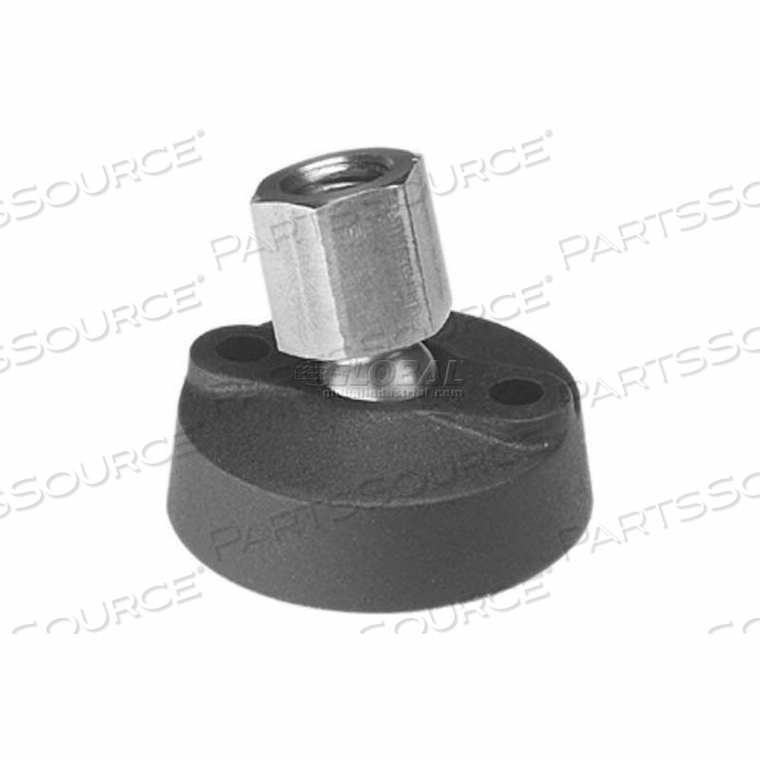 LEVELING MOUNT W/ LAG BOLT HOLES, 5/8-11" SOCKET, 1.97" BASE DIA, 1.75"H, 4000 LBS. LOAD CAP - USA 