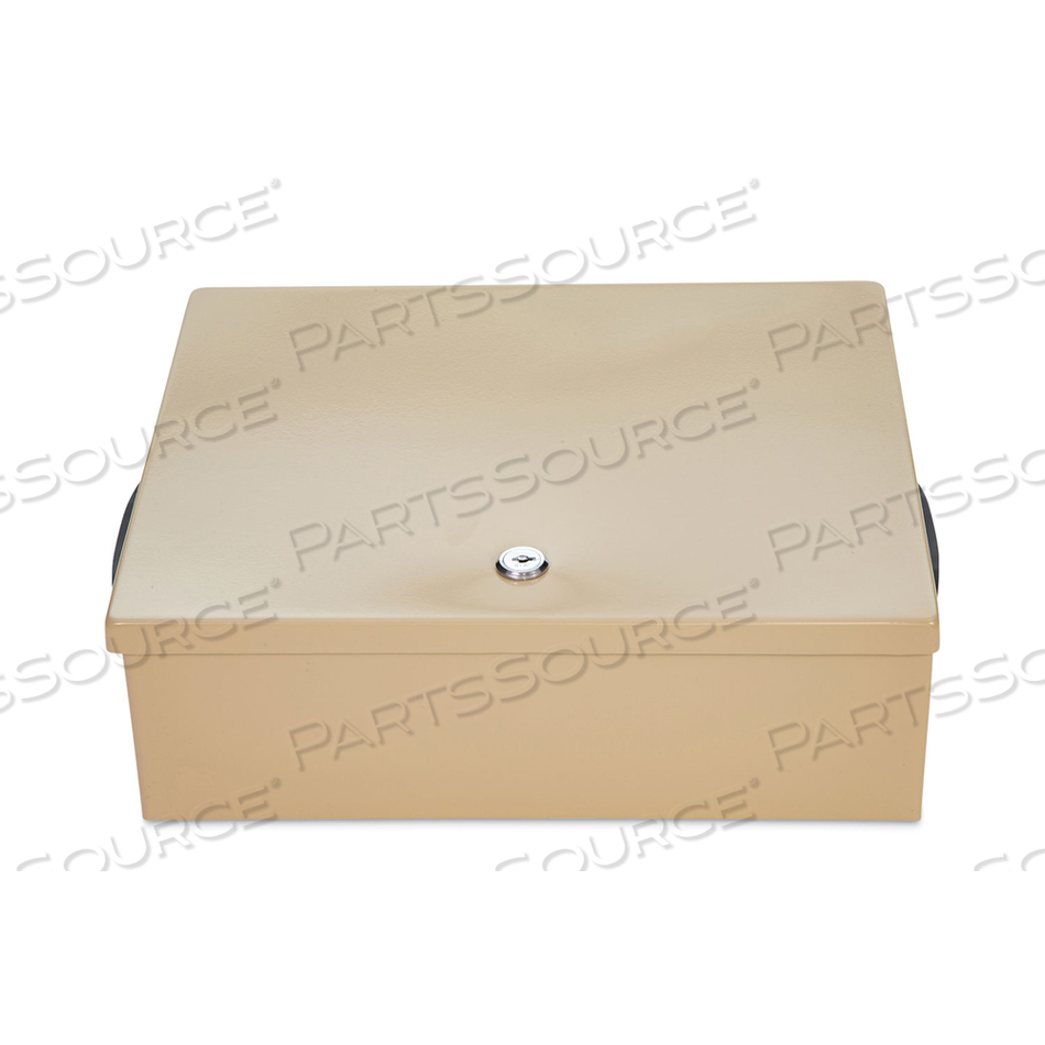 JUMBO LOCKING CASH BOX, 1 COMPARTMENT, 14.38 X 11 X 4.13, SAND by CONTROLTEK