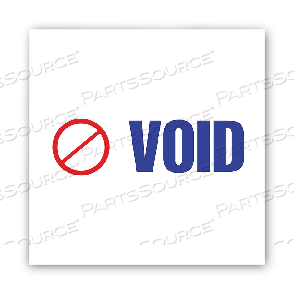 PRE-INKED SHUTTER STAMP, RED/BLUE, VOID, 1.63 X 0.5 by Accu-Stamp