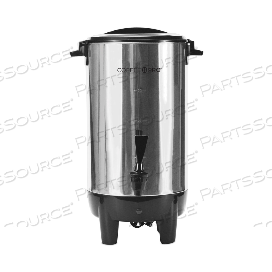 30-CUP PERCOLATING URN, STAINLESS STEEL by Coffee Pro 30-CUP PERCOLATING URN, STAINLESS STEEL by Coffee Pro