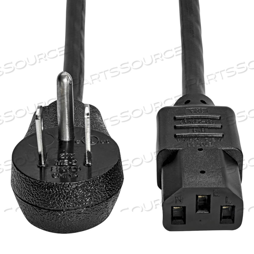 COMPUTER POWER CORD RIGHT-ANGLE 5-15P TO C13 10A 125V 18AWG 10FT by Tripp Lite COMPUTER POWER CORD RIGHT-ANGLE 5-15P TO C13 10A 125V 18AWG 10FT by Tripp Lite