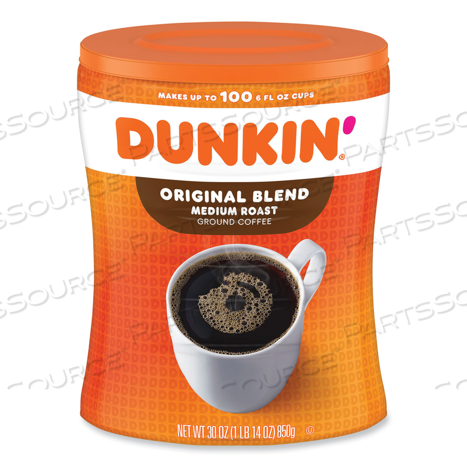 ORIGINAL BLEND COFFEE, DUNKIN ORIGINAL, 30 OZ CANISTER 