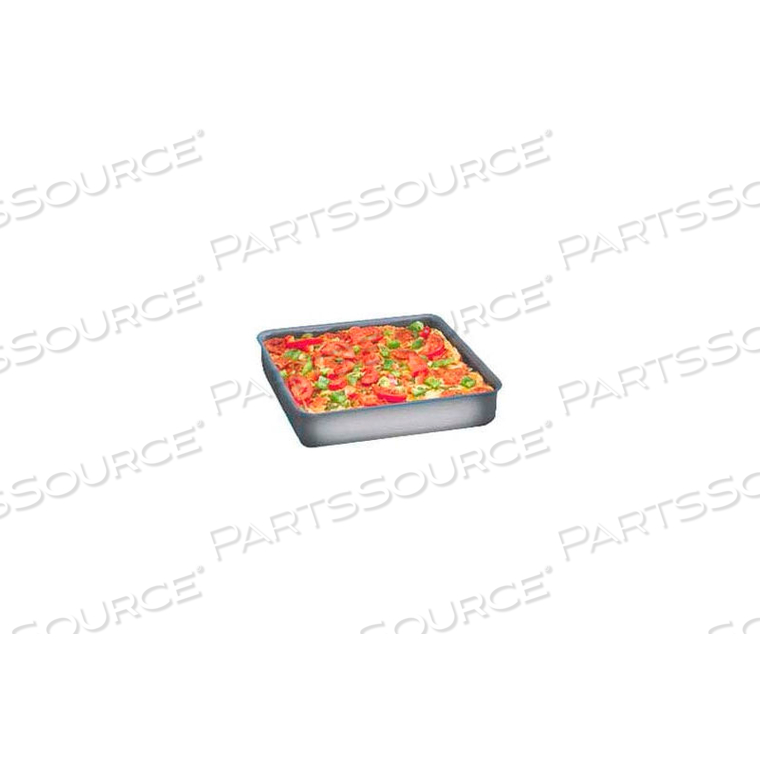 DEEP DISH PAN, STRAIGHT SIDED, 12" X 12" X 2" DEEP, HARD COAT by American Metalcraft