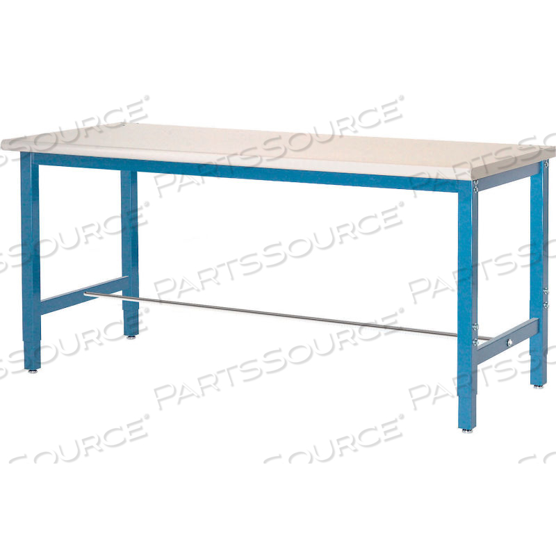 72"W X 30"D PACKING WORKBENCH - PLASTIC LAMINATE SAFETY EDGE - BLUE 