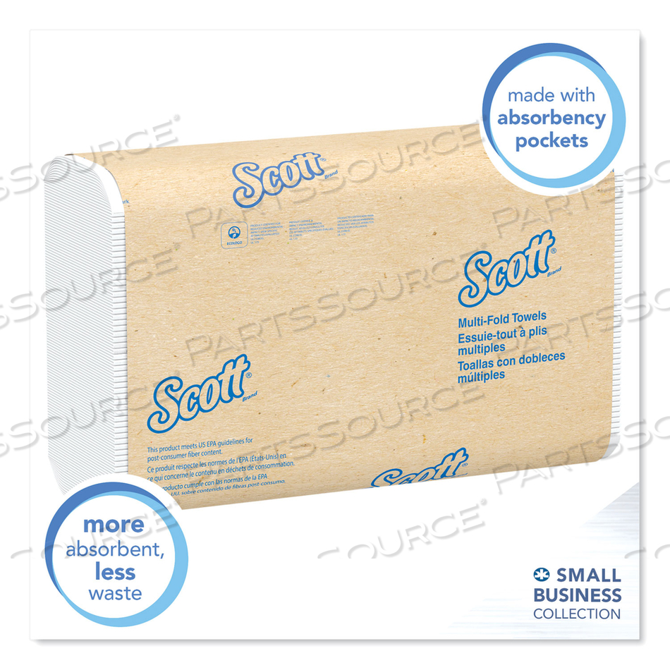 MULTI-FOLD TOWELS, ABSORBENCY POCKETS, 9.2 X 9.4, WHITE by Scott MULTI-FOLD TOWELS, ABSORBENCY POCKETS, 9.2 X 9.4, WHITE by Scott