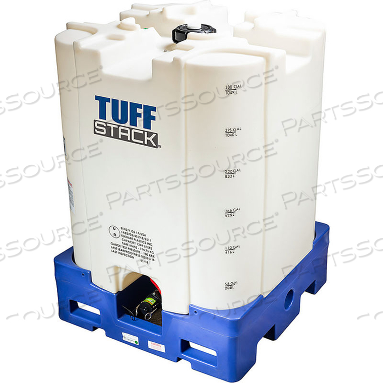 TUFF STACK IBC CONTAINER 330 GALLON - STACKABLE 45"L X 45"W X 64"H by Elkhart Brass TUFF STACK IBC CONTAINER 330 GALLON - STACKABLE 45"L X 45"W X 64"H by Elkhart Brass