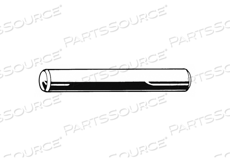 DOWEL PIN,STEEL,4MM DIA,10MM L, METRIC, 4 MM PIN DIA, 10 MM SHANK LG, SLIP FIT, STEEL by Fabory