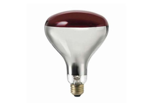 HEAT/INCANDESCENT LAMP, 250 W, 5 IN DIA, E26 MEDIUM BASE, RED, 2700 K COLOR TEMPERATURE, R40, 120 V, 5000 HR AVERAGE LIFE, C-9 FILAMENT, 32  by Philips Lighting