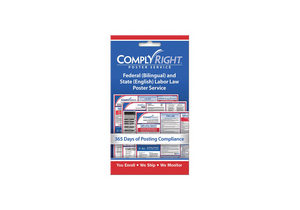 LABOR LAW POSTER SERVICE CARD ENGLISH by Complyright