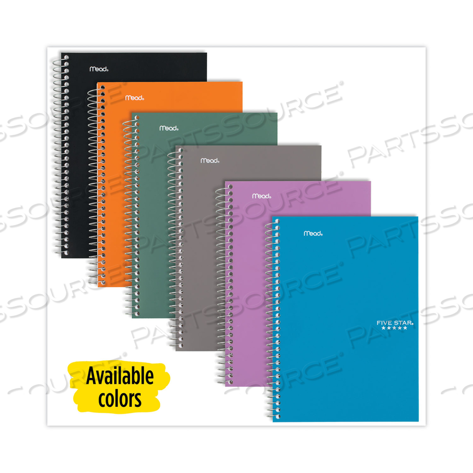 WIREBOUND NOTEBOOK, 2 SUBJECT, MEDIUM/COLLEGE RULE, RANDOMLY ASSORTED COVERS, 9.5 X 6, 100 SHEETS 