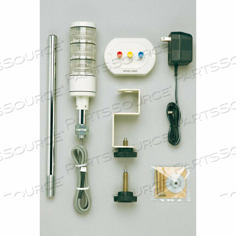 3-IN-ONE MANUAL CONTROL SIGNAL TOWER KIT, RED AMBER/GREEN LIGHT, DC24V by Patlite USA Corporation 3-IN-ONE MANUAL CONTROL SIGNAL TOWER KIT, RED AMBER/GREEN LIGHT, DC24V by Patlite USA Corporation