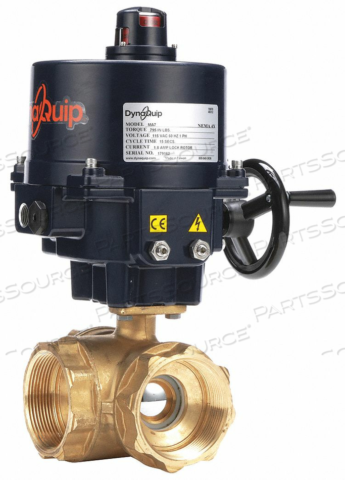 ELECTRONIC BALL VALVE BRASS 3 IN. by Dynaquip Controls