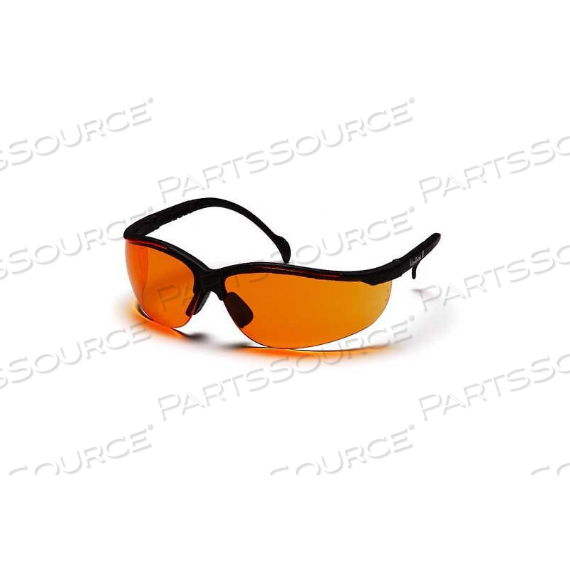 EYEWEAR ORANGE LENS, BLACK FRAME by Pyramex