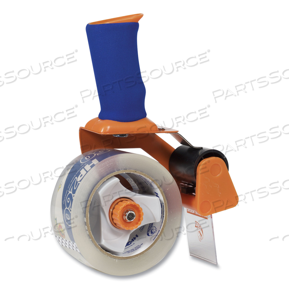 BLADESAFE ANTIMICROBIAL TAPE GUN WITH ONE ROLL OF TAPE, 3" CORE, FOR ROLLS UP TO 2" X 60 YDS, ORANGE by Duck