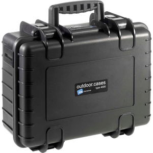 MEDIUM OUTDOOR WATERPROOF CASE W/ RECONFIGURABLE PADDED DIVIDER INSERT 16-1/2"L X 13"W X 7H, BLK by B&W North America