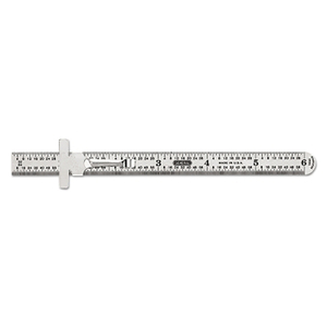 FLEXIBLE STEEL RULE 6 IN SAE/DECIMAL by General Tools & Instruments