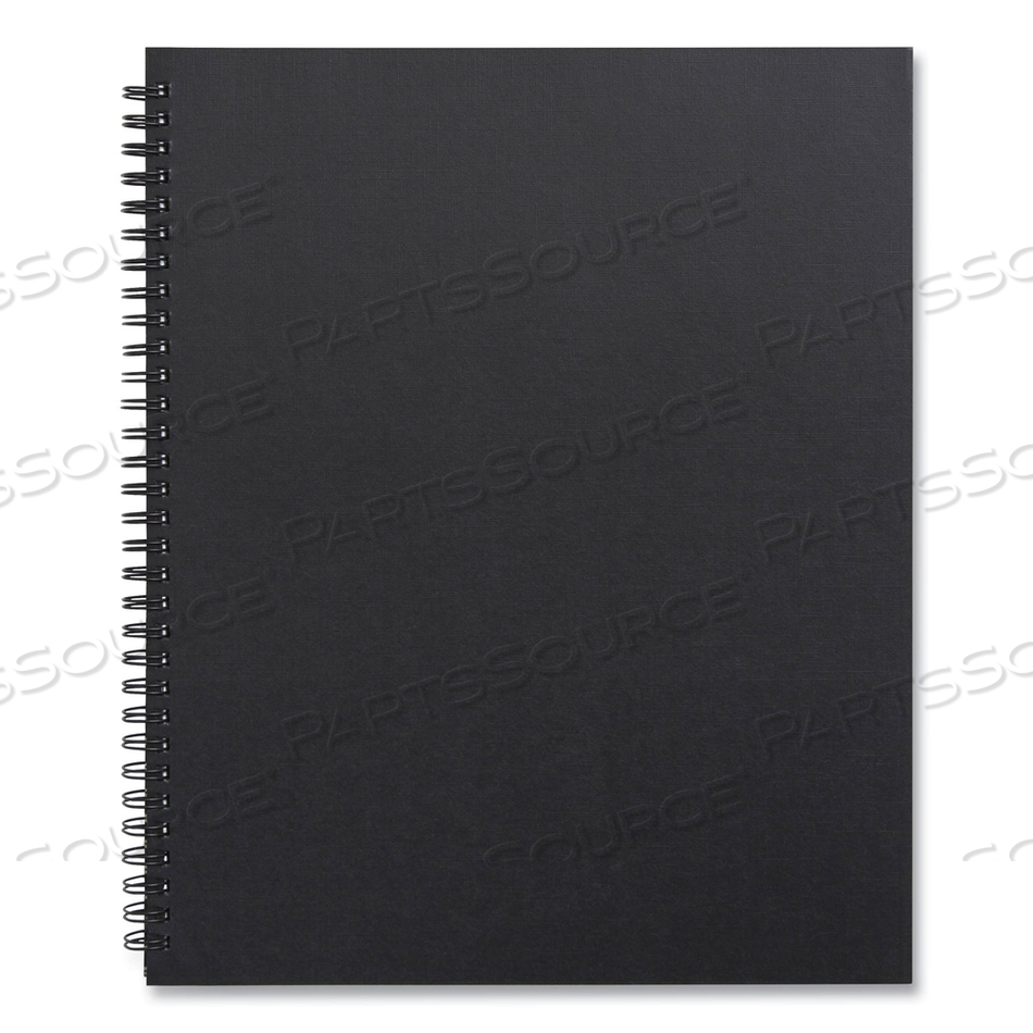 WIREBOUND SOFT-COVER PROJECT-PLANNING NOTEBOOK, 1 SUBJECT, PROJECT-MANAGEMENT FORMAT, BLACK COVER, 11 X 8.5, 80 SHEETS by TRU RED