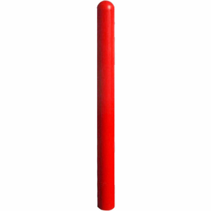 SMOOTH BOLLARD POST SLEEVE, 3-1/2" HDPE DOME TOP, RED by Ideal Shield