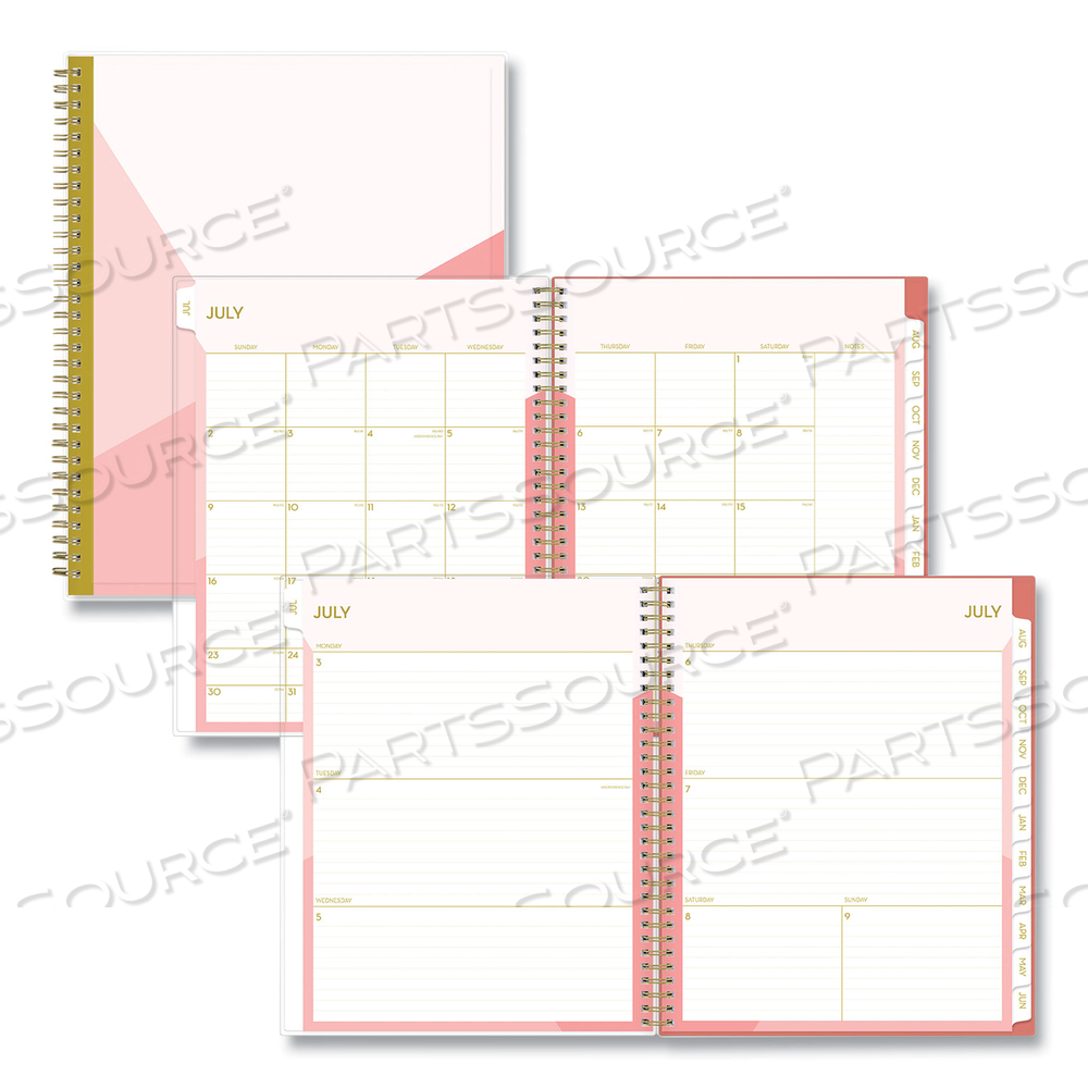 CALI CREATE-YOUR-OWN COVER ACADEMIC YEAR WEEKLY/MONTHLY PLANNER, PINK ARTWORK, 11 X 8.5, 12-MONTH (JULY-JUNE): 2023-2024 