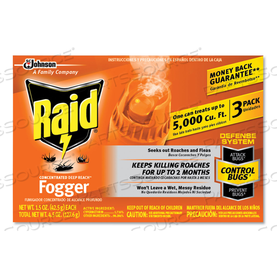 CONCENTRATED DEEP REACH FOGGER, 1.5 OZ AEROSOL SPRAY by Raid CONCENTRATED DEEP REACH FOGGER, 1.5 OZ AEROSOL SPRAY by Raid