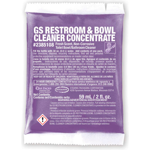 GS RESTROOM & BOWL CLEANER CONCENTRATE - 2 OZ PACKS, 72 PACKS/CASE by Stearns Packaging Corporation GS RESTROOM & BOWL CLEANER CONCENTRATE - 2 OZ PACKS, 72 PACKS/CASE by Stearns Packaging Corporation