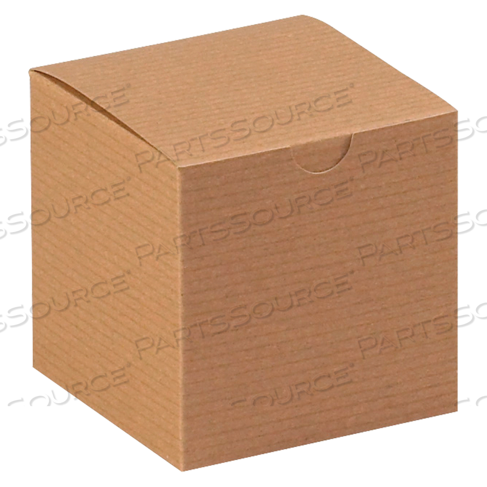 GIFT BOXES, 4" X 4" X 4", KRAFT, 100/CASE by BOX Partners (Box Acquisitions, LLC)