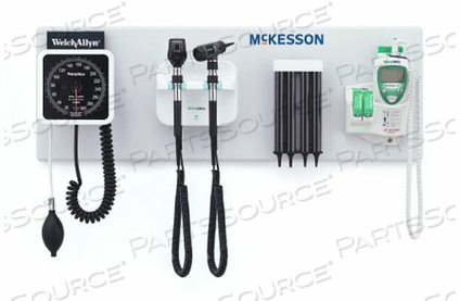 INTEGRATED WALL SYSTEM OPHTHALMOSCOPE / OTOSCOPE / BP ANEROID / SPECULA DISPENSER / THERMOMETER / TRANSFORMER by McKesson INTEGRATED WALL SYSTEM OPHTHALMOSCOPE / OTOSCOPE / BP ANEROID / SPECULA DISPENSER / THERMOMETER / TRANSFORMER by McKesson