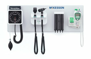 INTEGRATED WALL SYSTEM OPHTHALMOSCOPE / OTOSCOPE / BP ANEROID / SPECULA DISPENSER / THERMOMETER / TRANSFORMER by McKesson