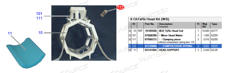 COMPRESSION SPRING by Siemens Medical Solutions