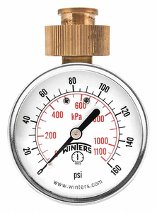 PRESSURE GAUGE 0 TO 160 PSI RANGE by Winters Instruments