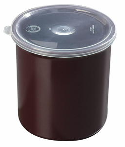 POLY-TUF CROCK W/LID 1.2 QT. BROWN PK12 by Carlisle POLY-TUF CROCK W/LID 1.2 QT. BROWN PK12 by Carlisle