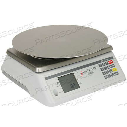 ROTATING PLATTER SCALE, 13 IN ROUND PLATTER, 30 LB X 0.1 OZ/15 KG X 5 G by Detecto Scale / Cardinal Scale ROTATING PLATTER SCALE, 13 IN ROUND PLATTER, 30 LB X 0.1 OZ/15 KG X 5 G by Detecto Scale / Cardinal Scale