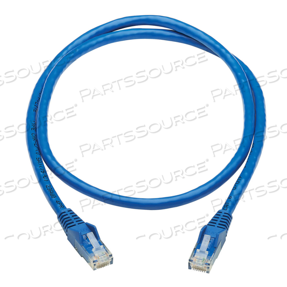 CAT6 PATCH CABLE UTP SNAGLESS W/ POE CMR-LP BLUE RJ45 M/M 3FT by Tripp Lite