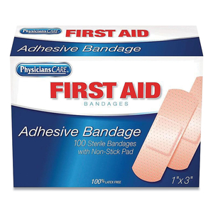 ADHESIVE PLASTIC BANDAGES, 1 X 3, 100/BOX by Physicianscare