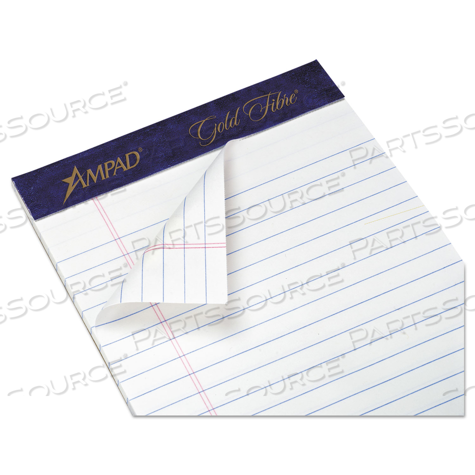GOLD FIBRE WRITING PADS, NARROW RULE, 50 WHITE 5 X 8 SHEETS by Ampad Corporation GOLD FIBRE WRITING PADS, NARROW RULE, 50 WHITE 5 X 8 SHEETS by Ampad Corporation