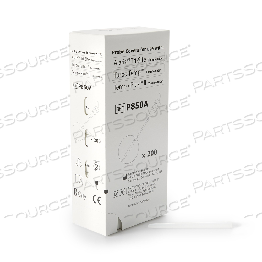ALARIS® PLASTIC DISPOSABLE THERMOMETER PROBE COVER by Vyaire Respiratory Diagnostics LLC.