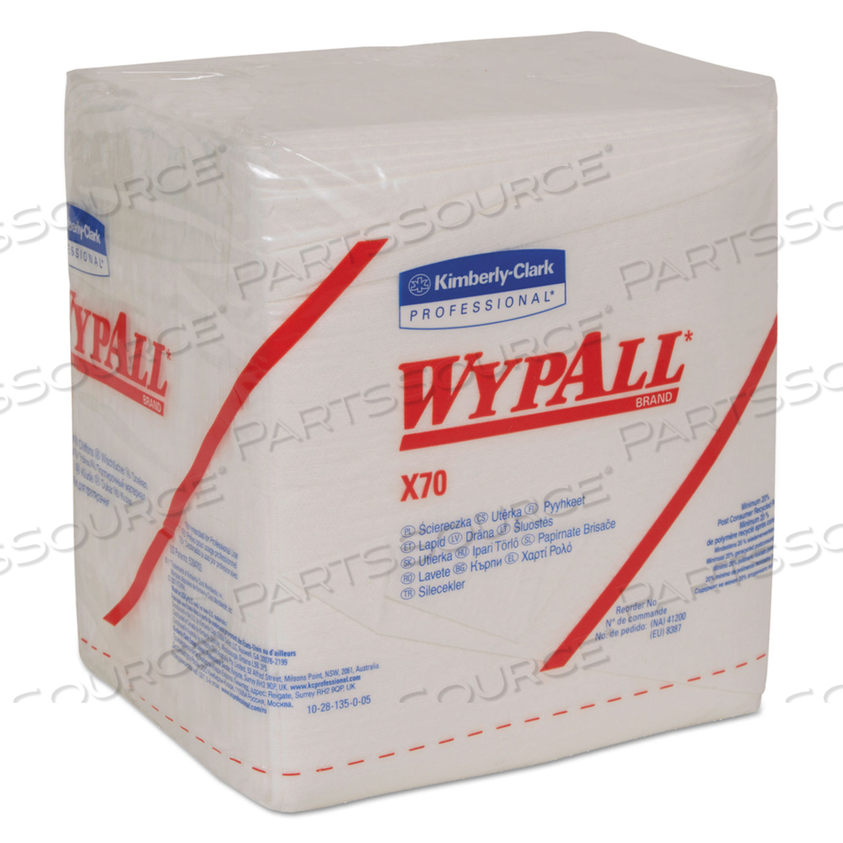 X70 CLOTHS, 1/4 FOLD, 12.5 X 12, WHITE by WypAll