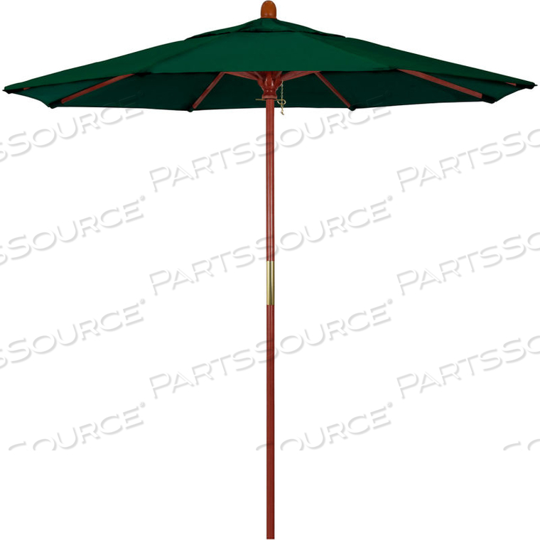 CALIFORNIA UMBRELLA 7.5' PATIO UMBRELLA - OLEFIN HUNTER GREEN - HARDWOOD POLE - GROVE SERIES by March Products Inc CALIFORNIA UMBRELLA 7.5' PATIO UMBRELLA - OLEFIN HUNTER GREEN - HARDWOOD POLE - GROVE SERIES by March Products Inc