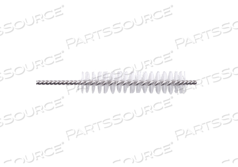 0.37" 6" L TWISTED STAINLESS STEEL ANTIMICROBIAL NYLON BRISTLE CHANNEL CLEANING BRUSH by Key Surgical