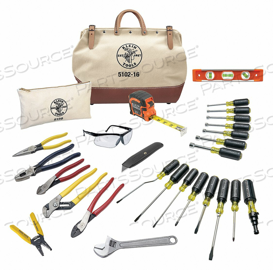 28-PIECE ELECTRICIAN'S TOOL SET by Klein Tools