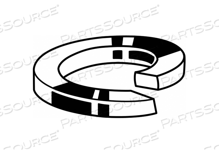 SPLIT LOCK WASHER, FOR SCREW SIZE 1 1/8 IN, SPLIT LOCK, STAINLESS STEEL, PLAIN, PLAIN, 316 by Fabory