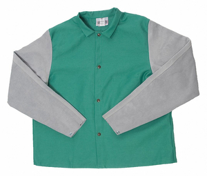 WLDRS JACKET 36IN PROBAN/LEATHER GRN 3XL by Guard Line