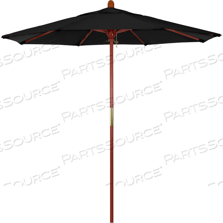 CALIFORNIA UMBRELLA 7.5' PATIO UMBRELLA - OLEFIN BLACK - HARDWOOD POLE - GROVE SERIES by March Products Inc CALIFORNIA UMBRELLA 7.5' PATIO UMBRELLA - OLEFIN BLACK - HARDWOOD POLE - GROVE SERIES by March Products Inc