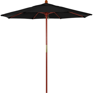 CALIFORNIA UMBRELLA 7.5' PATIO UMBRELLA - OLEFIN BLACK - HARDWOOD POLE - GROVE SERIES by March Products Inc CALIFORNIA UMBRELLA 7.5' PATIO UMBRELLA - OLEFIN BLACK - HARDWOOD POLE - GROVE SERIES by March Products Inc