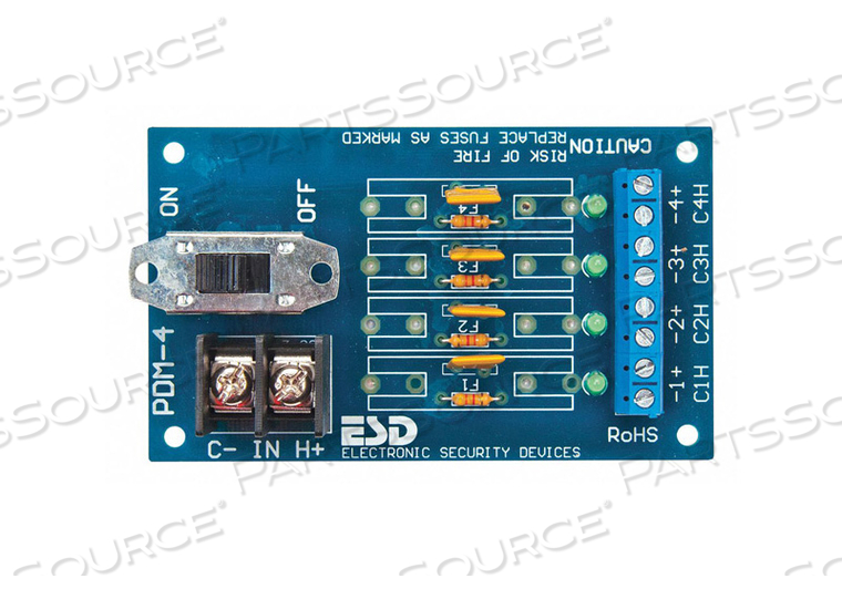 POWER DISTRIBUTION BOARD PTC 4 OUTPUT by Securitron POWER DISTRIBUTION BOARD PTC 4 OUTPUT by Securitron