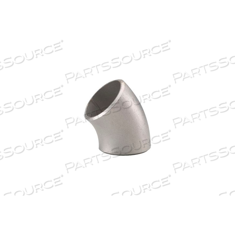 316 SS SCHEDULE 40 LONG RADIUS 45 DEGREE ELBOW 1 BUTT-WELD FEMALE by Merit Brass Company
