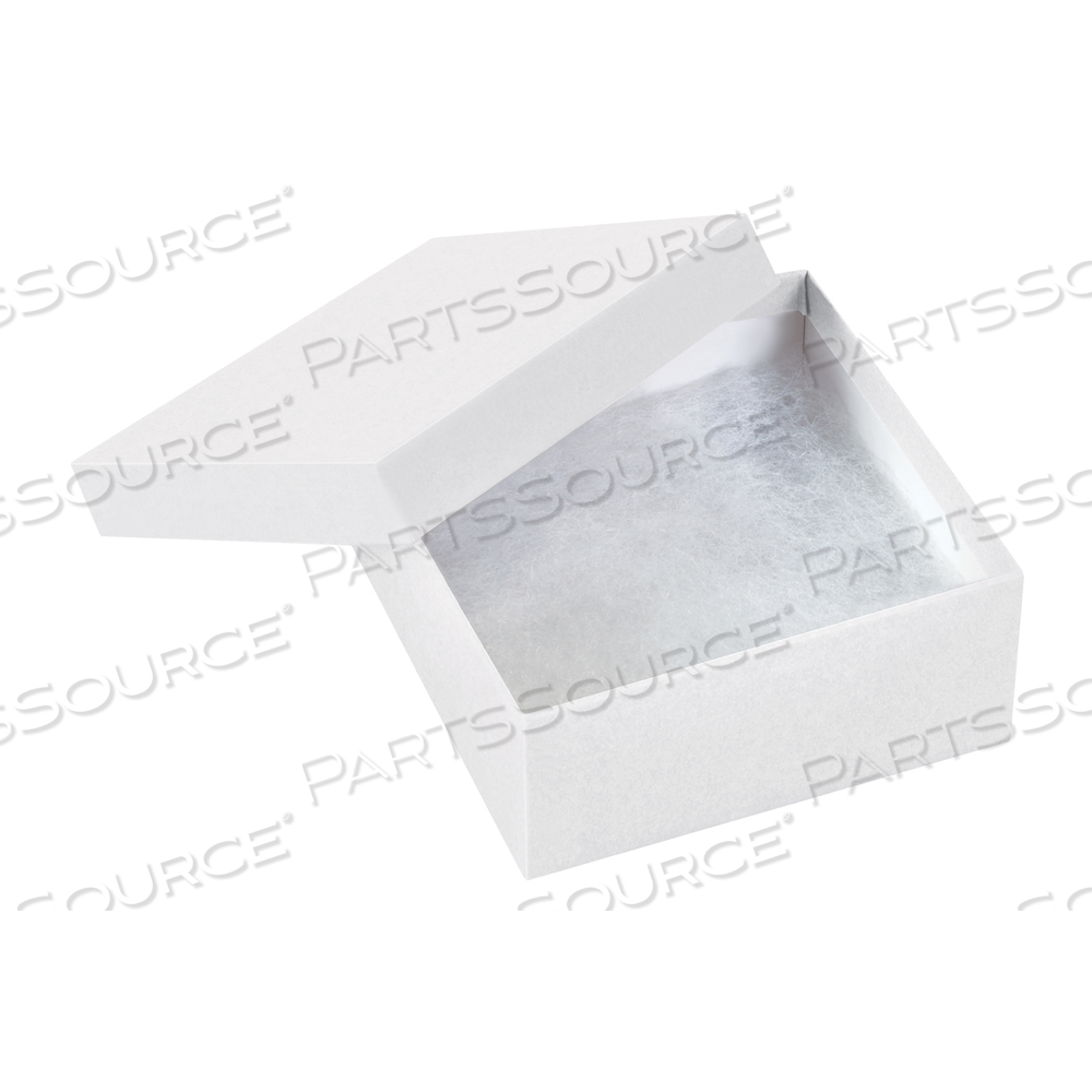 JEWELRY BOXES, 3 1/2" X 3 1/2" X 1 1/2", WHITE, 100/CASE by BOX Partners (Box Acquisitions, LLC)