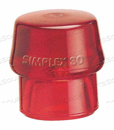 HAMMER TIP 1 3/16 IN MEDIUM HARD RED by Halder HAMMER TIP 1 3/16 IN MEDIUM HARD RED by Halder