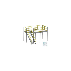 8' X 12' X 8' MEZZANINE WITH SOLID STEEL GRATING DECK by Equipto